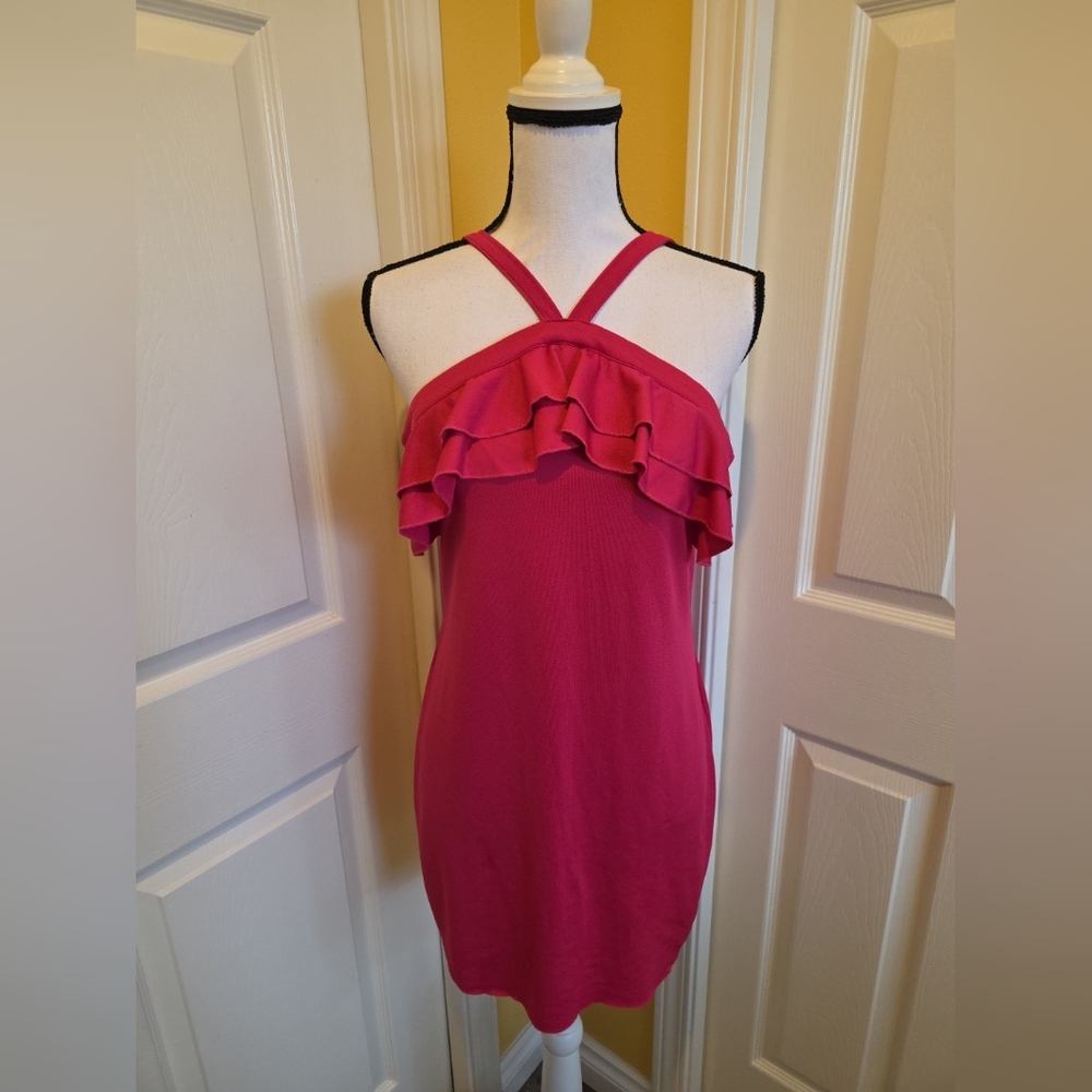 VENUS PINK MINI HALTER DRESS, SIZE L